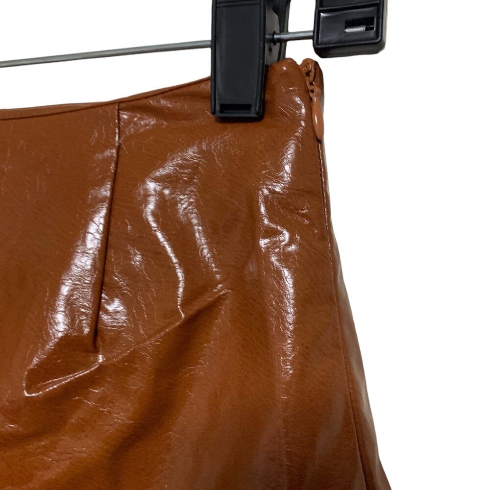 NWT Cotton on Vegan Leather Mini Skirt Womens Size 2XS - Picture 3 of 8